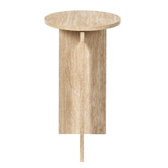 Home Deco Factory Mesa Auxiliar Pietra, Colección Terra Nova, Diámetro 30 cm Altura 50 cm