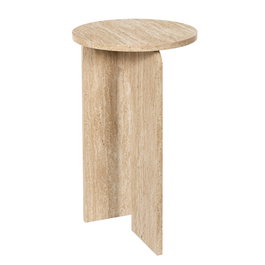 Home Deco Factory Mesa Auxiliar Pietra, Colección Terra Nova, Diámetro 30 cm Altura 50 cm