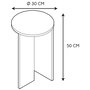 Home Deco Factory Mesa Auxiliar Pietra, Colección Terra Nova, Diámetro 30 cm Altura 50 cm