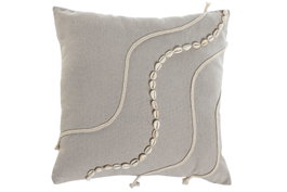 DKD Home Decor Cojín Ivory26 Beige y Blanco con Aplicaciones