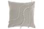 DKD Home Decor Cojín Ivory26 Beige y Blanco con Aplicaciones