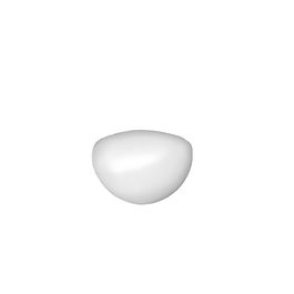 Edm Recambio de Cristal para Ventilador, Compatible con Modelos 33800 y 33801, Diámetro Interior 8 cm y Exterior 18 cm, Color Blanco