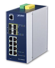 Planet Switch Industrial Gestionable IGS-12040MT 8 Puertos Gigabit 10/100/1000T + 4 SFP 100/1000X IP30