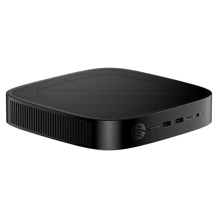 HP Pro t550 Thin Client ThinPro Intel Celeron J6412 Quad-Core 2.6 GHz 8 GB DDR4 RAM 32 GB eMMC Flash 2x DisplayPort, USB 3.2, Incluye Teclado y Ratón Alámbricos