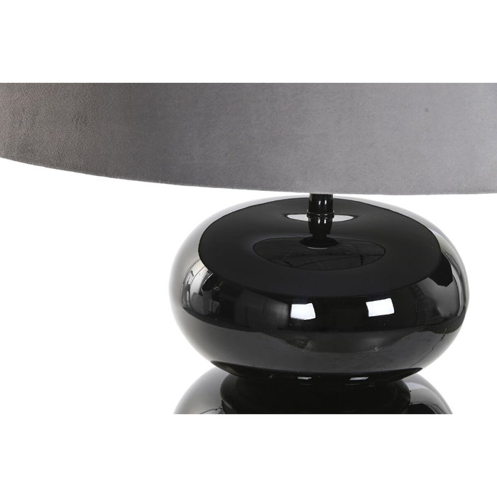 DKD Home Decor Lámpara de sobremesa en acero patinado negro y gris