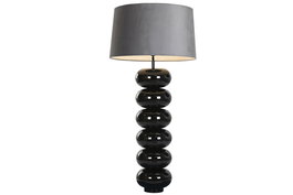 DKD Home Decor Lámpara Sobremesa India lamps 1c25 Negro Gris 55 x 121 x 55 cm
