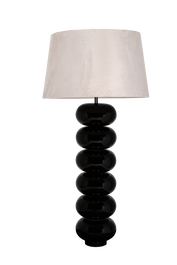 DKD Home Decor Lámpara de sobremesa en acero patinado negro y gris