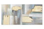 DKD Home Decor Cuadro Moderno Abstracto Multicolor Azul Lienzo MDF 80 x 80 cm (2 Unidades)
