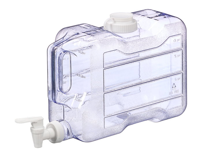 Leknes Dispensador de Agua Plástico Transparente 5,7 L - 34,5x22x12,5 cm (Set de 8)