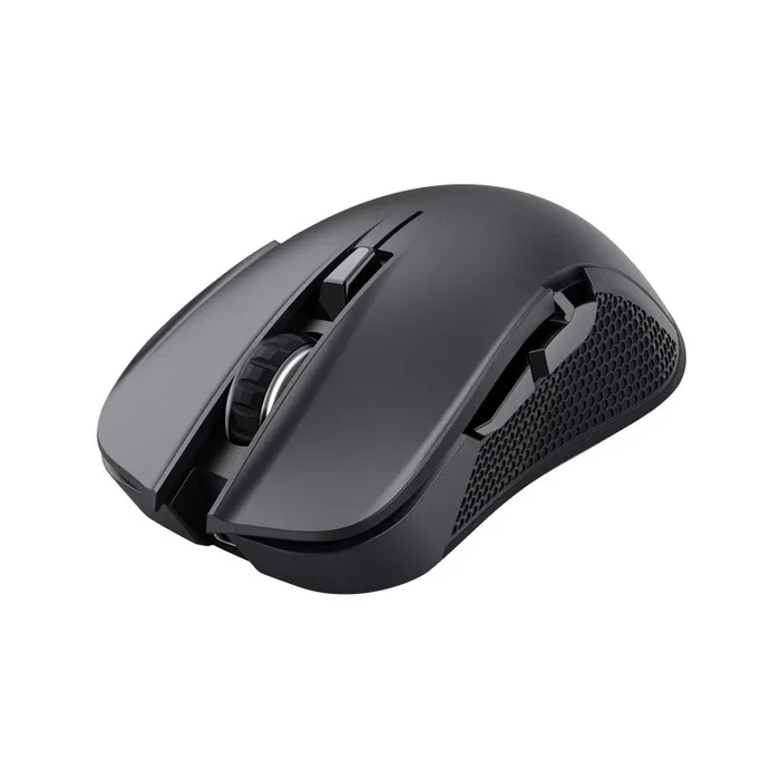 Trust Gaming GXT 923 YBAR Ratón Gaming Inalámbrico para Juegos, Mano Derecha, Recargable, 7200 DPI Ajustable, 6 Botones, Iluminación RGB, RF 2.4 GHz, 50 Horas Batería, Negro