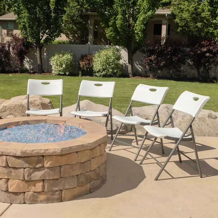 Silla Plegable Lifetime Blanco 4 Unidades 50 x 58 x 83 cm