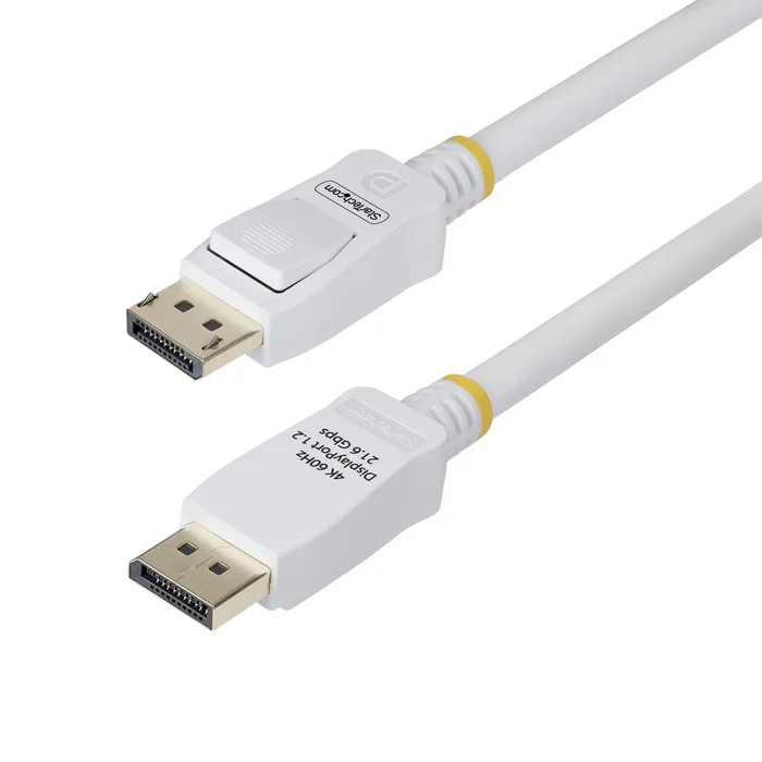 Startech DP12-CABLE-6FTW Cable DisplayPort 1.2 certificado VESA para 4K 60Hz, 21.6 Gbps, 1.8 m, Blanco