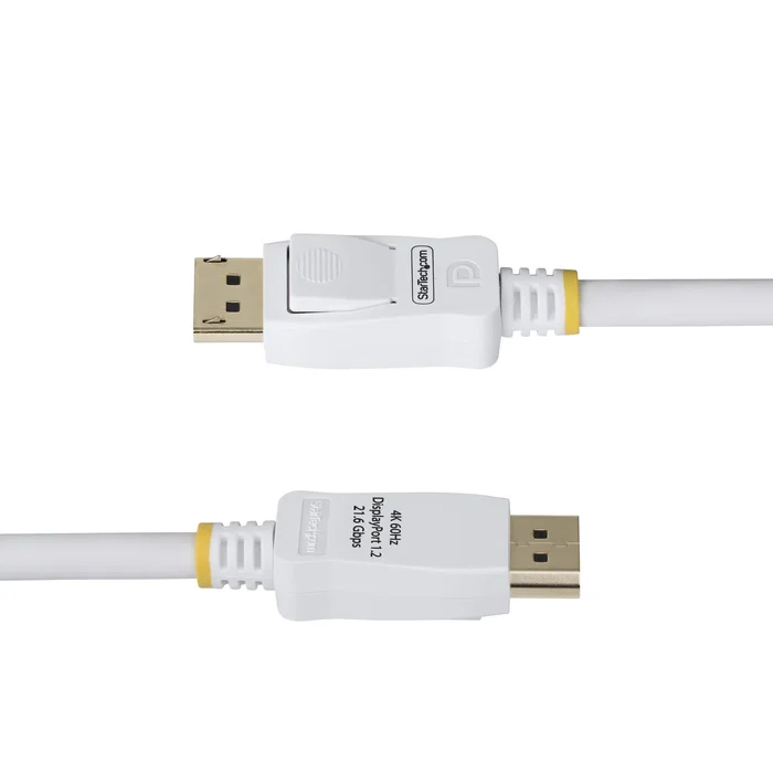 Startech DP12-CABLE-6FTW Cable DisplayPort 1.2 certificado VESA para 4K 60Hz, 21.6 Gbps, 1.8 m, Blanco