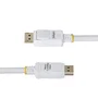 Startech DP12-CABLE-6FTW Cable DisplayPort 1.2 certificado VESA para 4K 60Hz, 21.6 Gbps, 1.8 m, Blanco