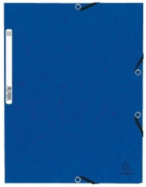 EXACOMPTA Carpeta A4 de Cartón con Gomas y Solapas, Turquesa (Pack de 25)
