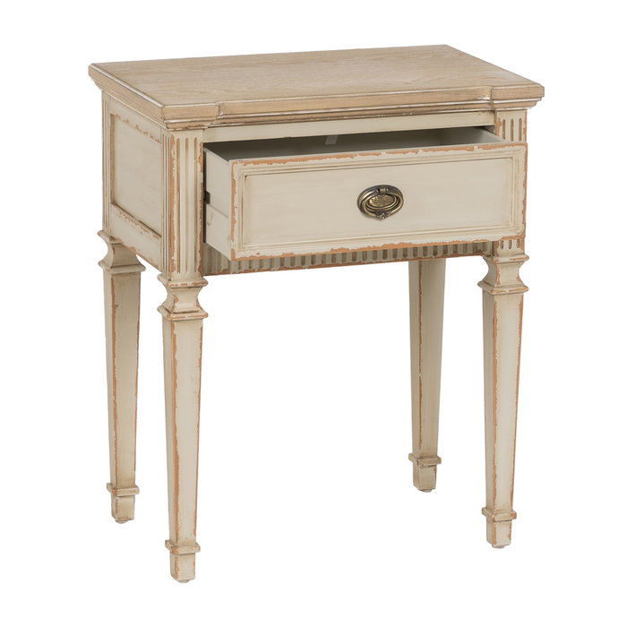 Mesita Natural-Crema Madera 56 X 36 X 68 cm