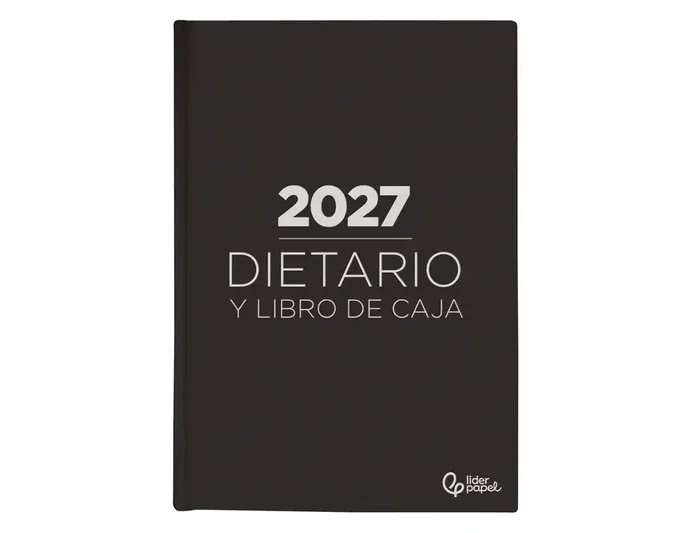Liderpapel Dietario 2027 Cuarto Negro Bilingüe
