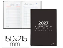 Liderpapel Dietario 2027 Cuarto Negro Bilingüe