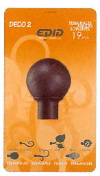Garona Barra Terminal Metal Finstock 19 mm Negro/Oro