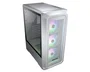 Cougar CGR-5CC5W-MESH-RGB Caja de PC Torre Media Mesh ATX - 3 Ventiladores ARGB Frontales Incluidos, Blanco, Panel Frontal Mesh, Soporta GPU 315mm, para Gaming