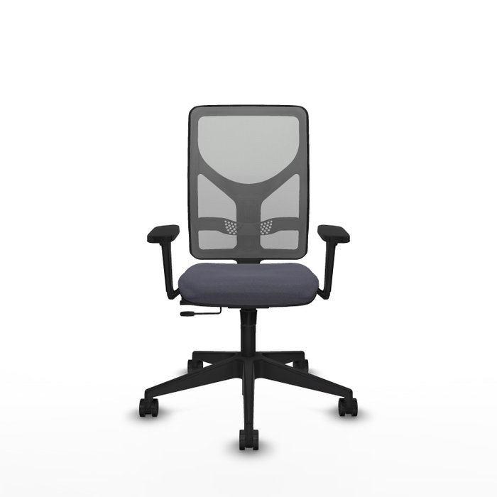 PIQUERAS Y CRESPO Silla de oficina Motilla Gris con brazos 3D y mecanismo Sincro/Traslack