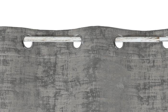 DKD Home Decor Cortina de Poliéster Gris Claro 140x260 cm con 8 Anillas DKD Home Decor Cortina de Poliéster Gris Claro 140x260 cm con 8 Anillas