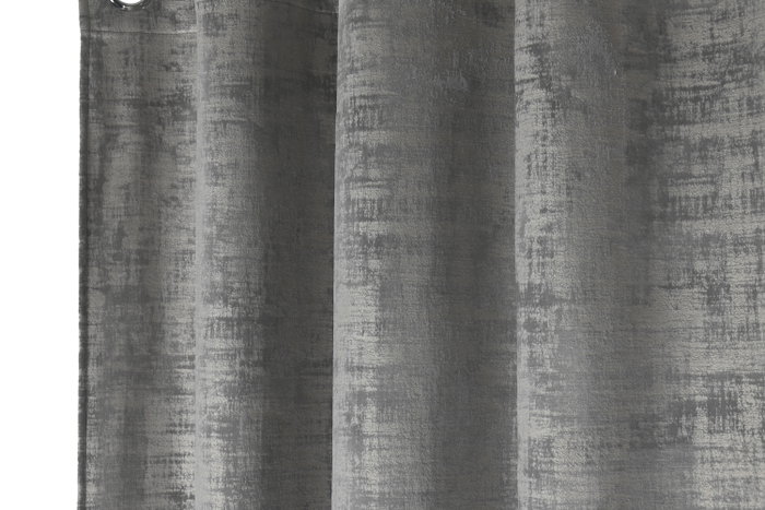 DKD Home Decor Cortina de Poliéster Gris Claro 140x260 cm con 8 Anillas DKD Home Decor Cortina de Poliéster Gris Claro 140x260 cm con 8 Anillas