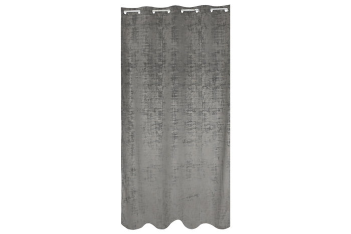 DKD Home Decor Cortina de Poliéster Gris Claro 140x260 cm con 8 Anillas DKD Home Decor Cortina de Poliéster Gris Claro 140x260 cm con 8 Anillas
