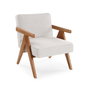 Versa Sillón con Reposabrazos Liam Blanco 70x77x62 cm
