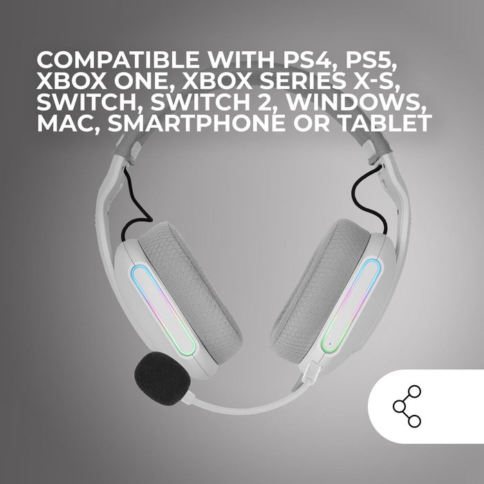 Mars Gaming MH-PRO Auriculares Gaming ARGB Blanco Mars Gaming MH-PRO Auriculares Gaming ARGB Blanco