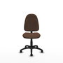 Silla de oficina Algarra con mecanismo Contacto permanente básico tapizada con Tela color Marrón oscuro. Equipada con Base poliamida negra, Sin brazos y Ruedas de nailon 50 mm