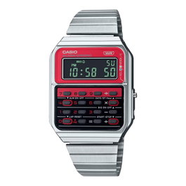 Casio CA-500WE-4BEF con esfera roja