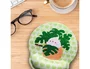 Wondee Alfombrilla de ratón Molang ergonómica de gel verde 250x230 mm