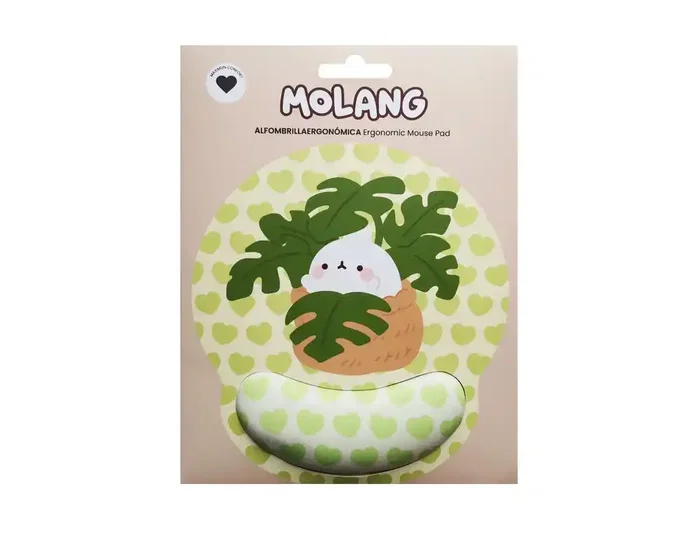 Wondee Alfombrilla de ratón Molang ergonómica de gel verde 250x230 mm Wondee Alfombrilla de ratón Molang ergonómica de gel verde 250x230 mm