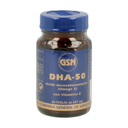 GSN DHA 50 Ácido Docosahexaenoico 60 perlas Salud Cardiovascular
