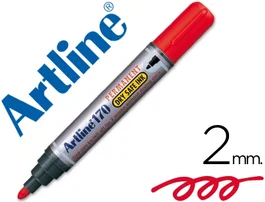 Artline Rotulador Permanente 170 Rojo Punta Redonda 2mm Antiseccado