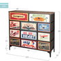 Color Baby Max Home-Mueble Cómoda Vintage 11 Cajones 103X30X98 Cm