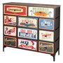 Color Baby Max Home-Mueble Cómoda Vintage 11 Cajones 103X30X98 Cm