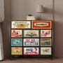 Color Baby Max Home-Mueble Cómoda Vintage 11 Cajones 103X30X98 Cm