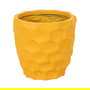 S/2 Macetero Amarillo Cemento Decoración 41 X 41 X 39,60 cm