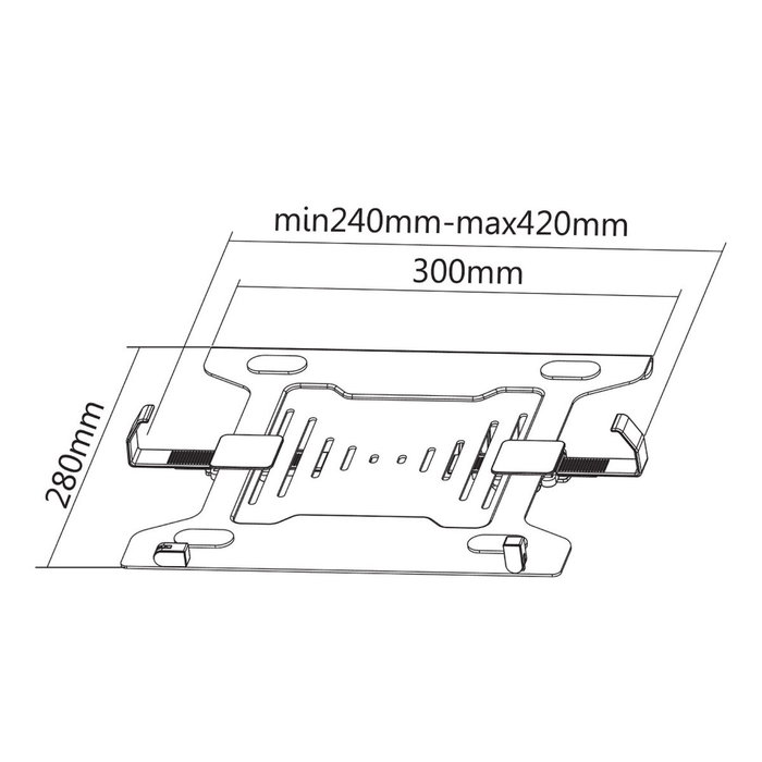 Neomounts Soporte de Ordenador Portátil y Teléfono NOTEBOOK-V200 Negro para Pared o Escritorio, Compatible con VESA 75/100, Portátiles hasta 15" (38.1 cm) y 4 kg, Acero