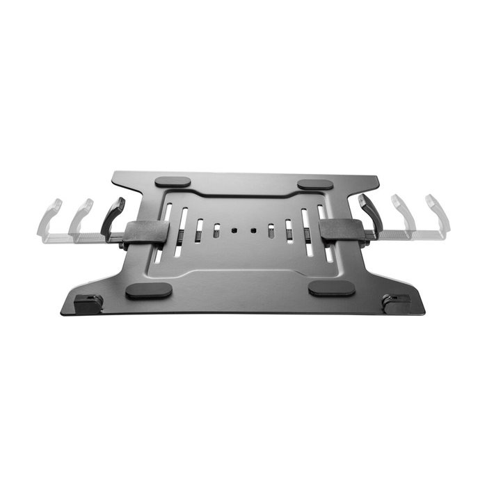 Neomounts Soporte de Ordenador Portátil y Teléfono NOTEBOOK-V200 Negro para Pared o Escritorio, Compatible con VESA 75/100, Portátiles hasta 15" (38.1 cm) y 4 kg, Acero