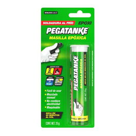 Pegatanke Masilla Epóxica Bi-componente, 35 g - Soldadura en Frío, Aplicable Bajo el Agua, Resistente a 300°C, 9915 PSI, Para Metal, Cerámica, Plástico, Vidrio, Hormigón