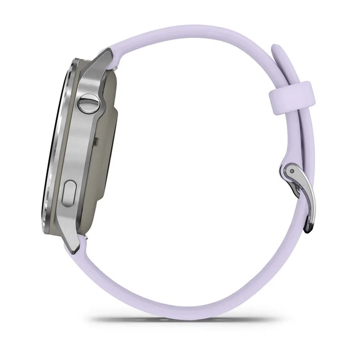 Garmin Venu 4 41mm Plata con correa de silicona lavanda