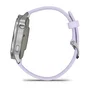 Garmin Venu 4 41mm Plata con correa de silicona lavanda