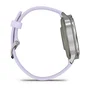 Garmin Venu 4 41mm Plata con correa de silicona lavanda