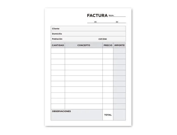 Liderpapel Talonario de facturas octavo sin IVA de 101 unidades Liderpapel Talonario de facturas octavo sin IVA de 101 unidades