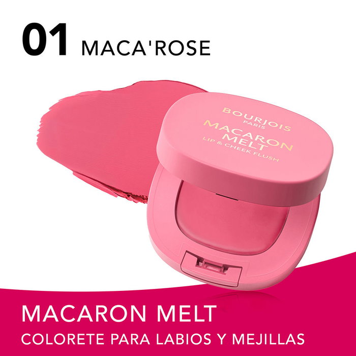 Bourjois Macaron Melt Colorete para Mejillas y Labios 1-Honey Nougat