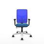 PIQUERAS Y CRESPO Silla de oficina Motilla Azul con mecanismo Sincro/Traslack
