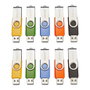 Intenso Memoria USB Basic Line 4 GB, Pack de 10 unidades, Colores Surtidos